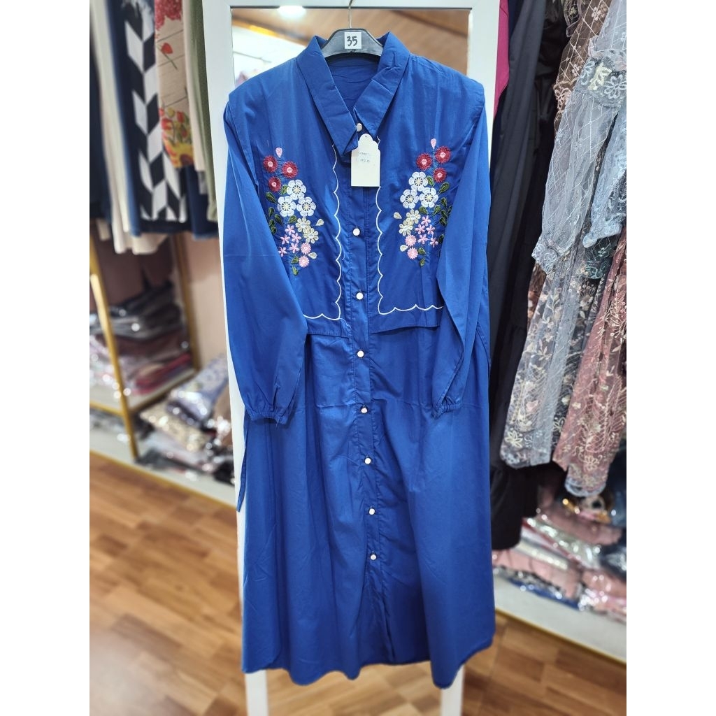Tunik Biru Elektrik by Qisyana Fashion