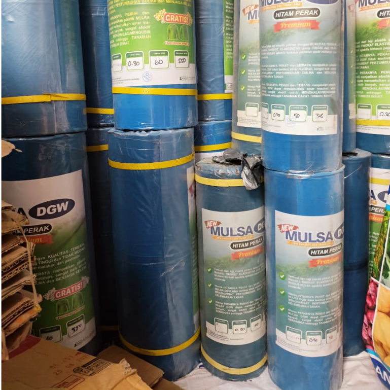 Plastik Mulsa Hitam Perak DGW Lebar 100 CM Meter -+ 9 KG Panjang 318 Meter