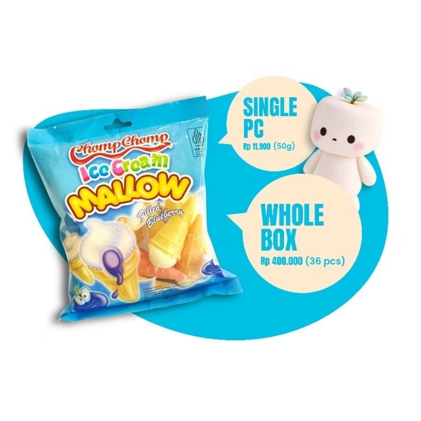 ChompChomp - Ice Cream Mallow Filled Blueberry