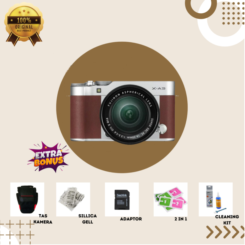 [KAMERA MIRRORLESS] FUJIFILM XA3 PINK MULUS SECOND BERGARANSI ORIGINAL