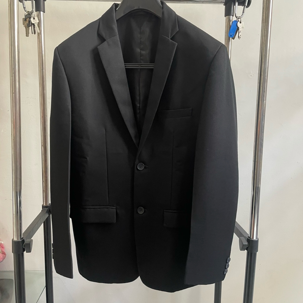 Jas Formal Hitam Black Salt n Pepper Seperti Baru Like New