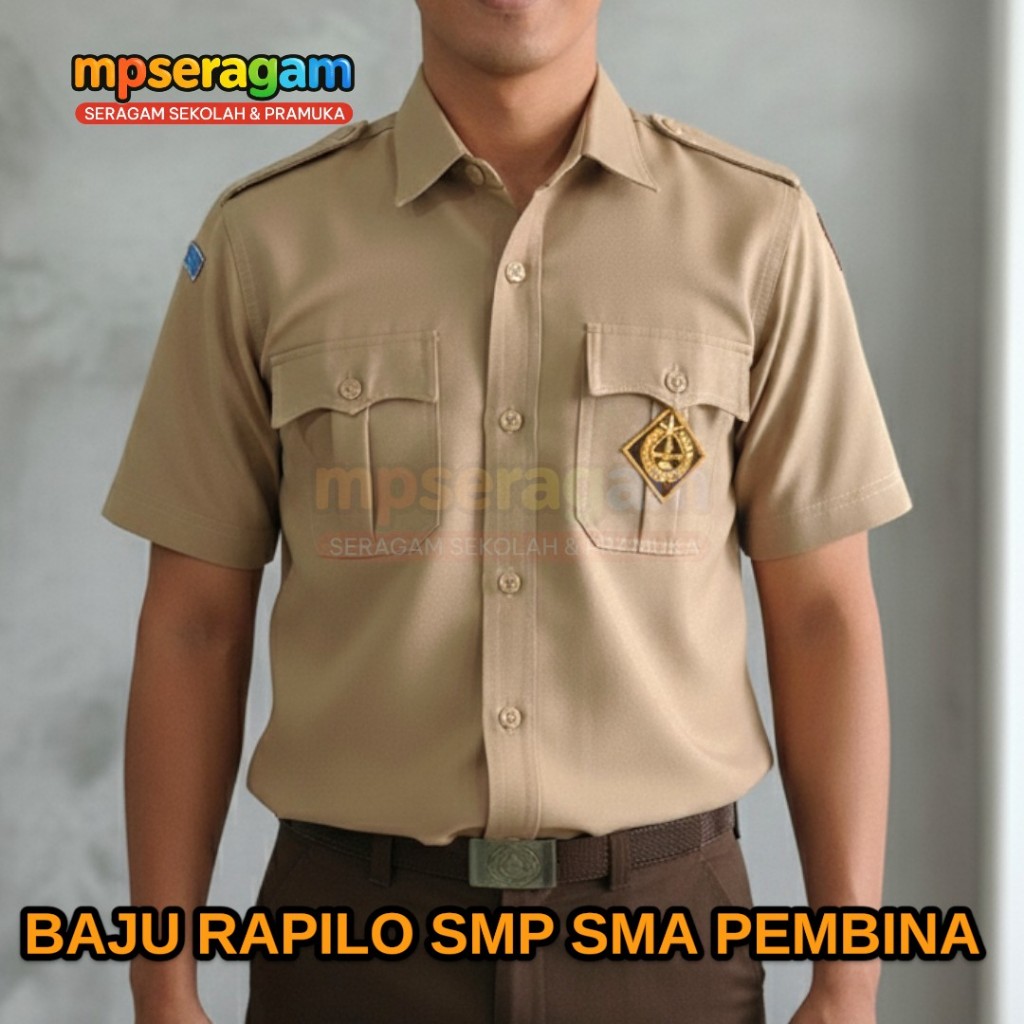 BAJU PRAMUKA NASIONAL BAHAN RAPILO SMP SMA PEMBINA