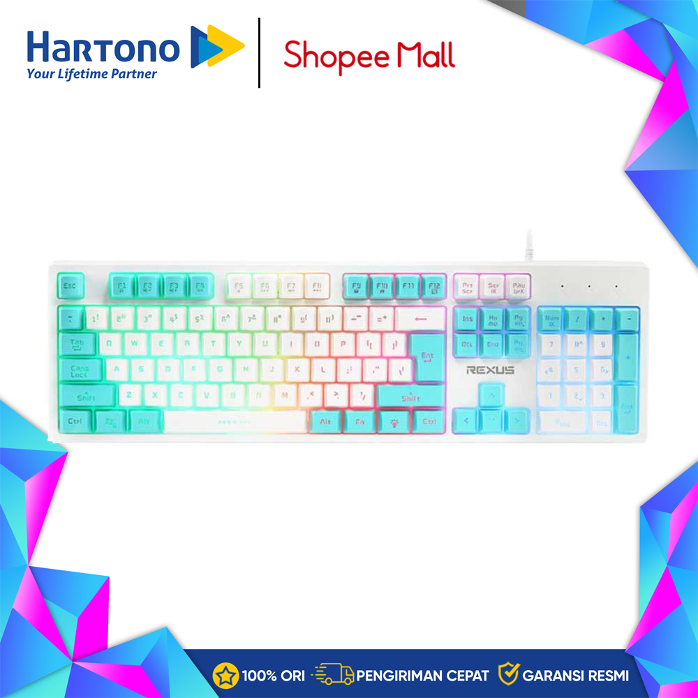 Rexus Keyboard Gaming K9E White Mint RX-K9E-WM