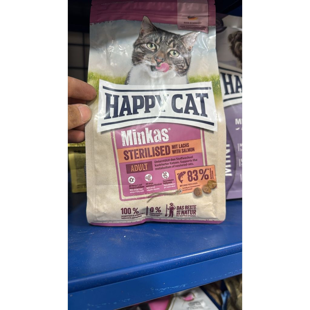 Happy Cat Minkas Sterilized 500GR Sterilised Sterilized Steril Makanan Kucing Kering Steril Dry Food