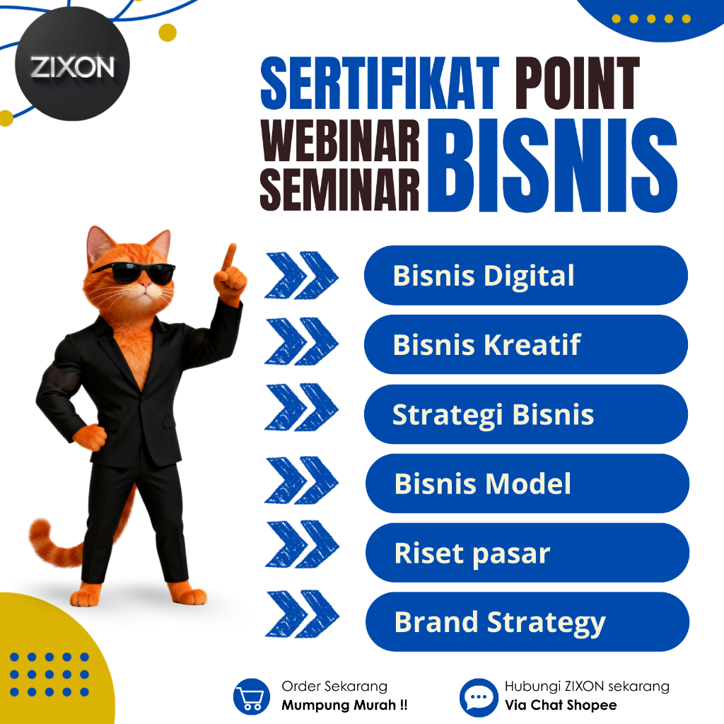 [Sertifikat Bisnis] Sertifikat desain, Webinar/seminar dan Workshop Bisnis