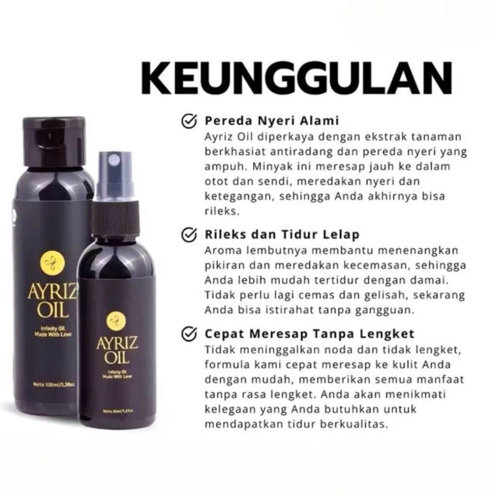 Ayriz Oil 50 ml dan 100 ml