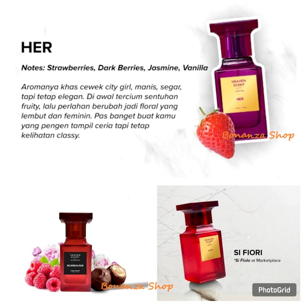 HEAVEN SCENT Parfum Wanita HER 50ml Tahan Lama - HER | Si Fiori | Scandalous