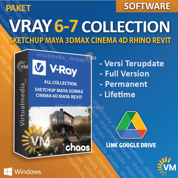 CHAOS VRAY 6 7 ALL SKETCHUP REVIT MAYA CINEMA 4D 3DS MAX RHINO V-RAY 3D C4D RHINOCEROS RENDER 5