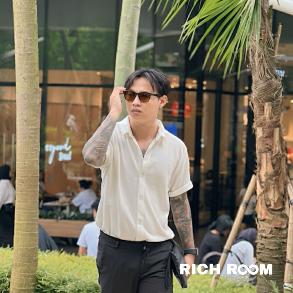 [RICH ROOM] Kacamata Frame Klasik Modern Warna Coklat - Kacamata gaya & Sunglasses Pria Wanita