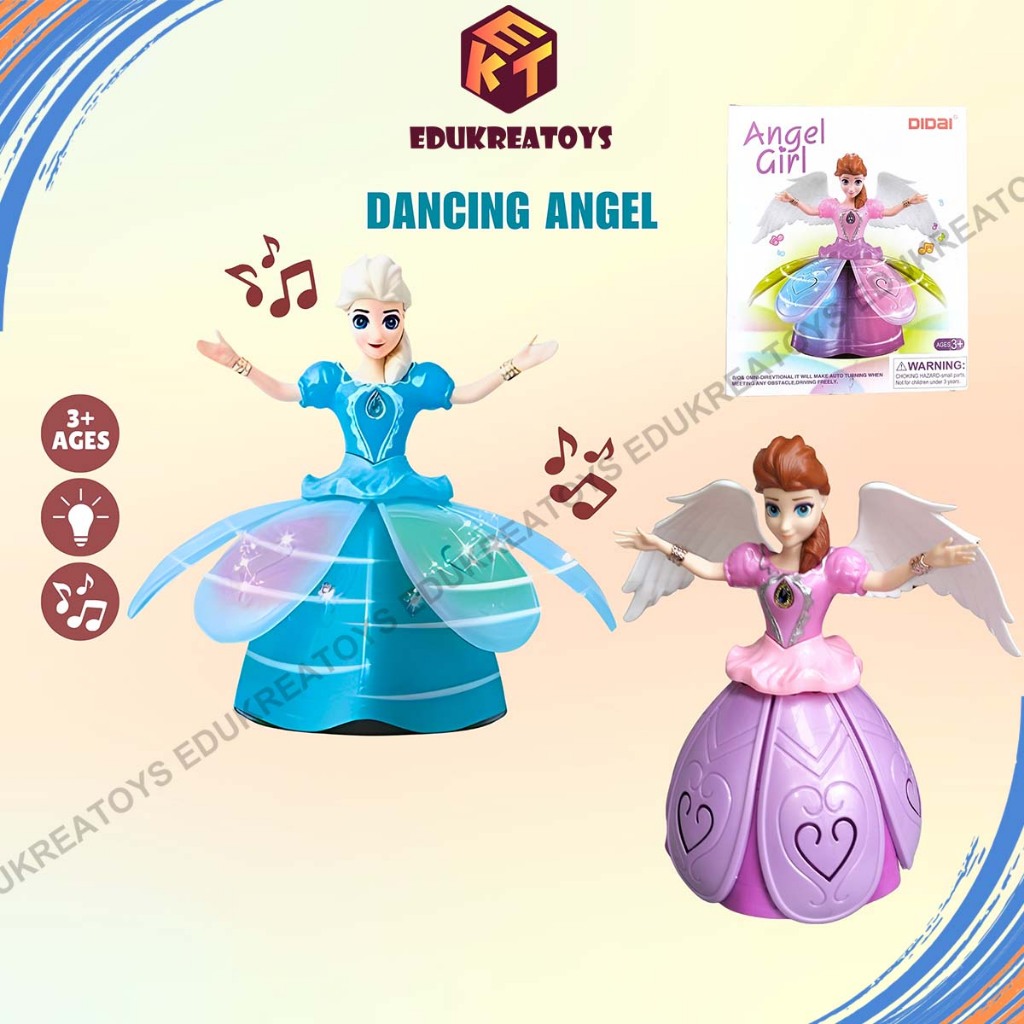 Mainan Anak Boneka Baterai Dancing Angel Girls Musik dan Lampu
