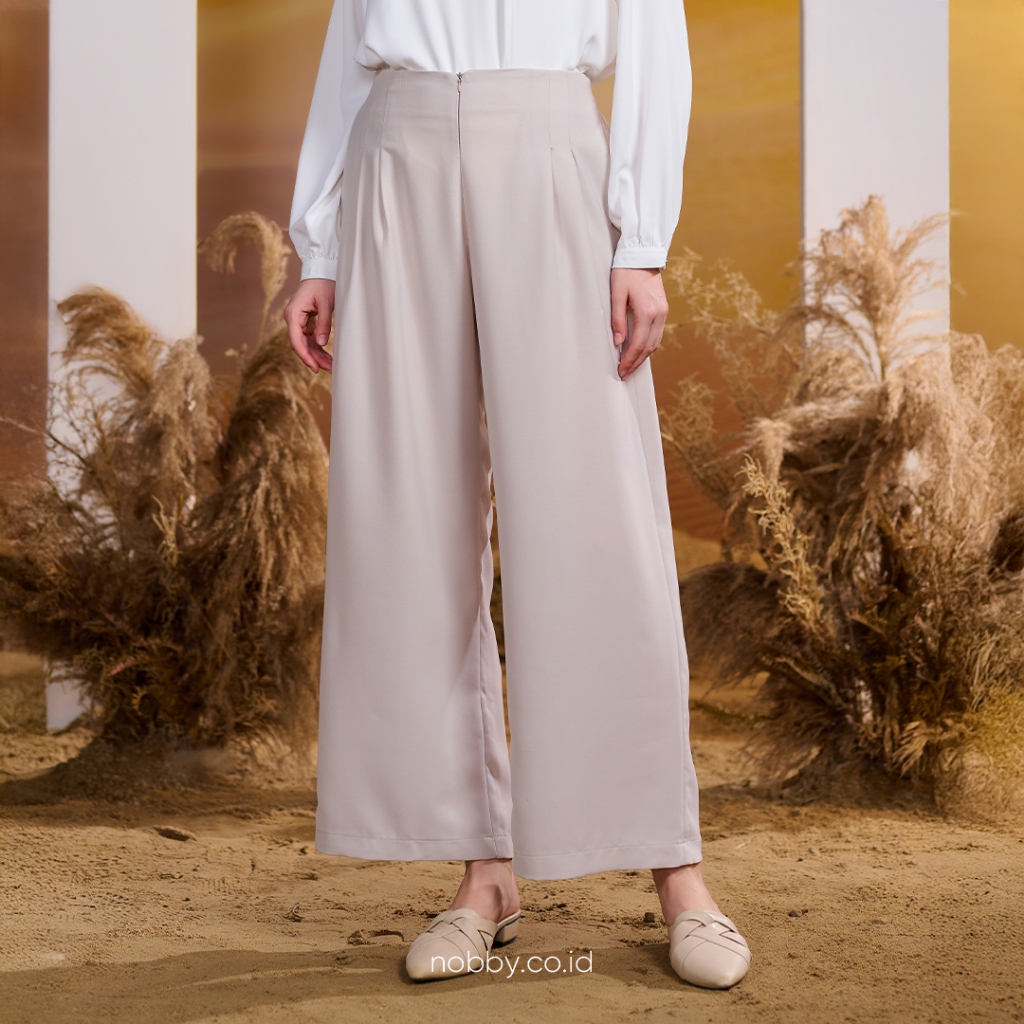 Nobby Leana Kulot Bawahan Siluet H Line Celana Panjang Wanita Bahan Heavy Polyester