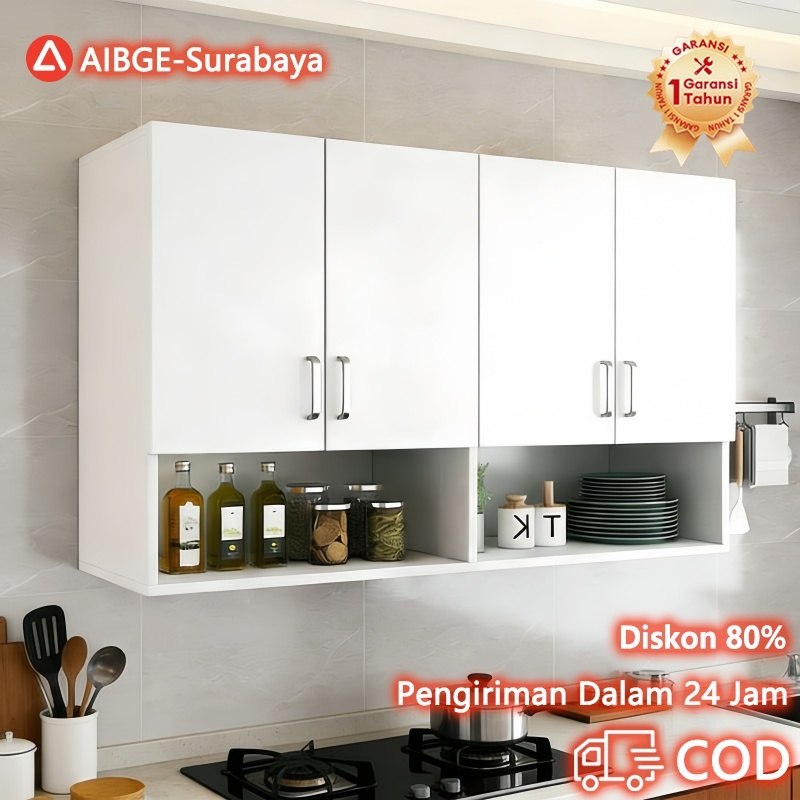 [Surabaya Express] Lemari Dapur Tempel Dinding Lemari Dapur Gantung Dinding Rak Atas Dapur Rak Bumbu