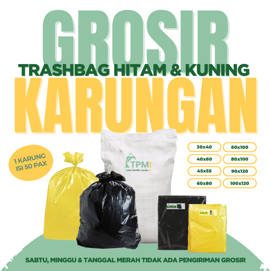 [GROSIR KARUNGAN] GROSIR PLASTIK SAMPAH | TRASHBAG HITAM | PLASTIK SAMPAH PE | KANTONG SAMPAH