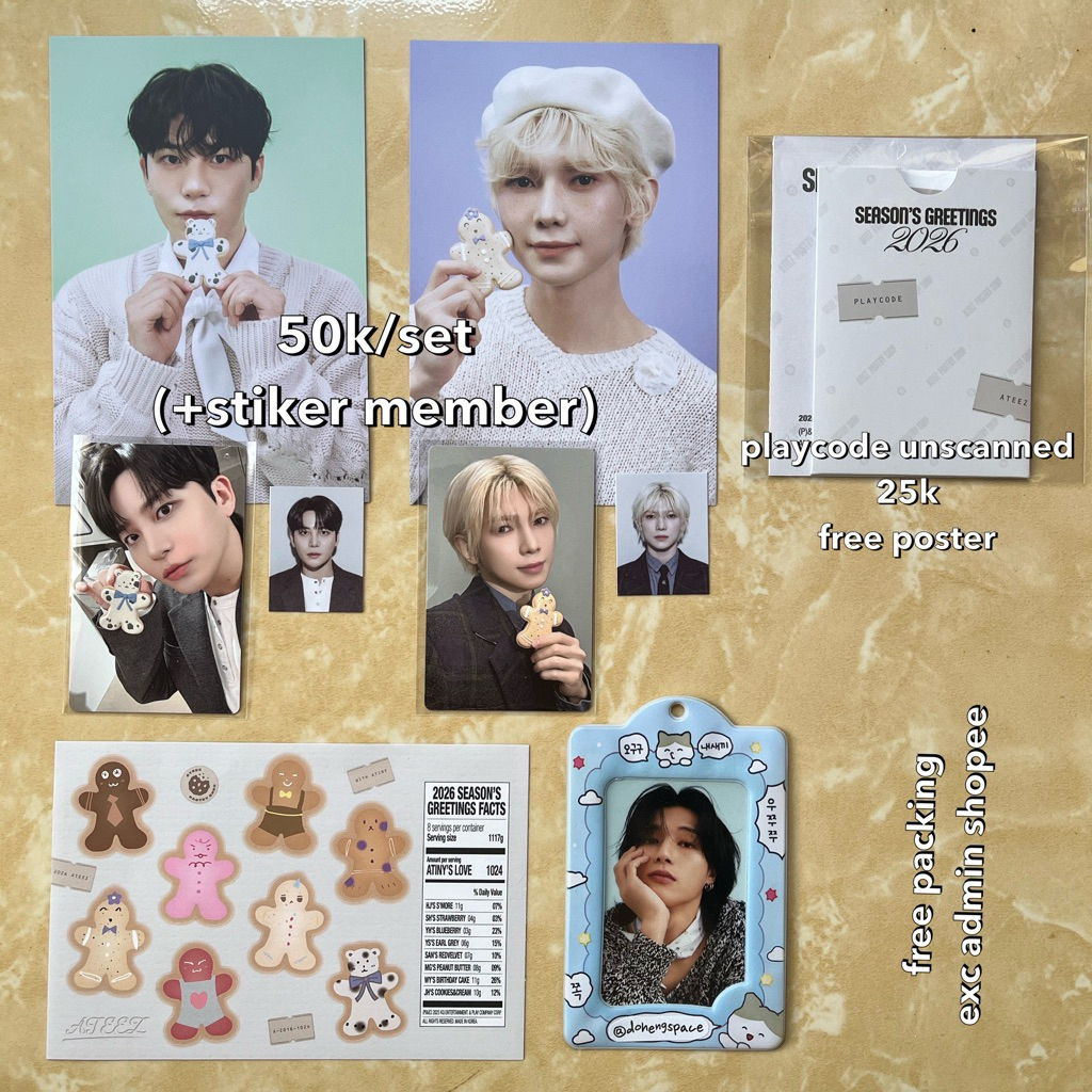 ATEEZ Jongho Yeosang sg26 sg2026 season greetings 2026 member set digital playcode poster sticker po
