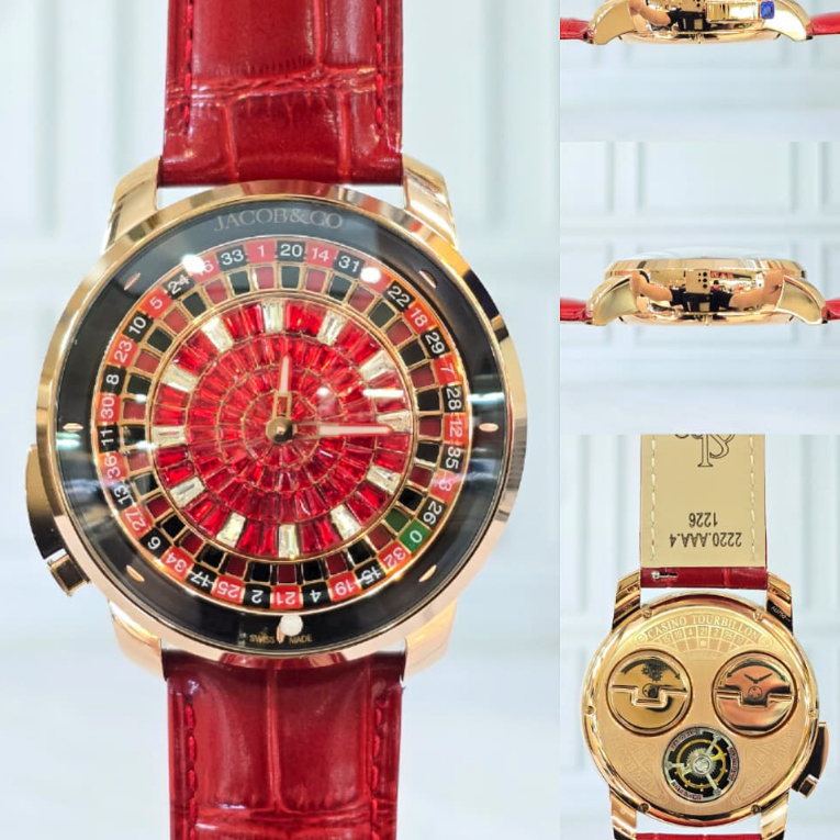 JAM TANGAN SULTAN Casin0 Roulette Diamond Baguet Cuts 44mm