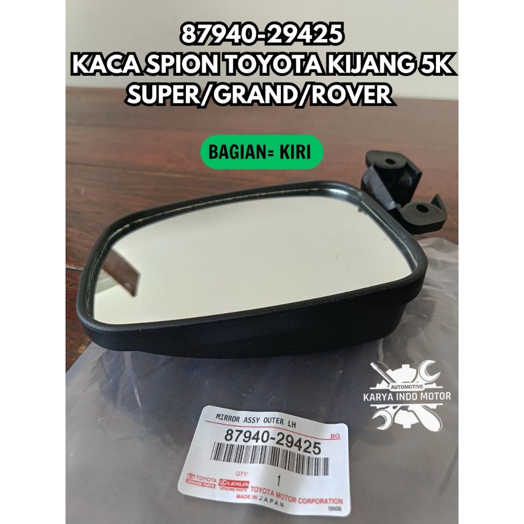KACA SPION KIJANG SUPER 5K/KIJANG GRAND MANUAL HITAM KIRI/LH ORIGINAL 87940-29425