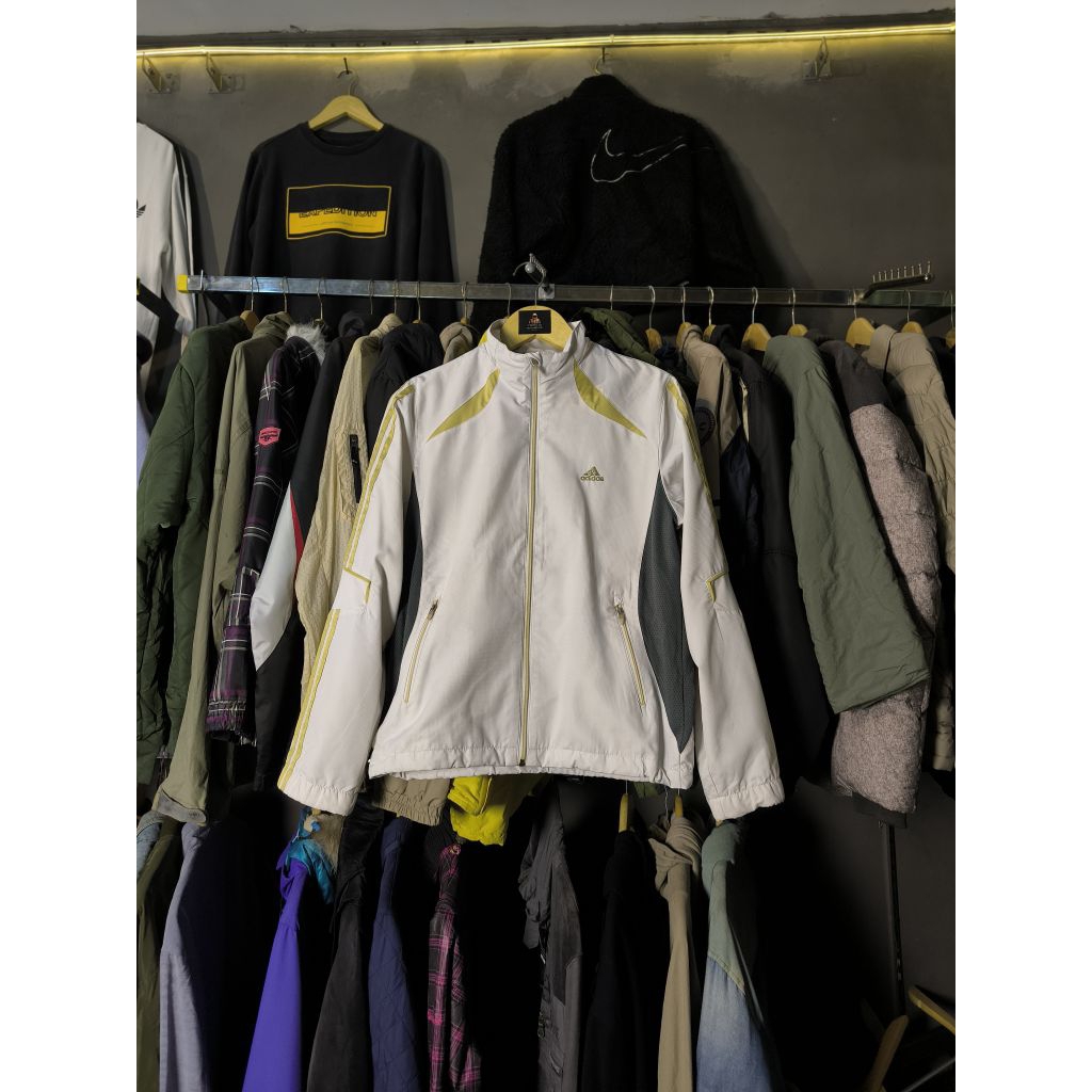 adidas track jacket gold