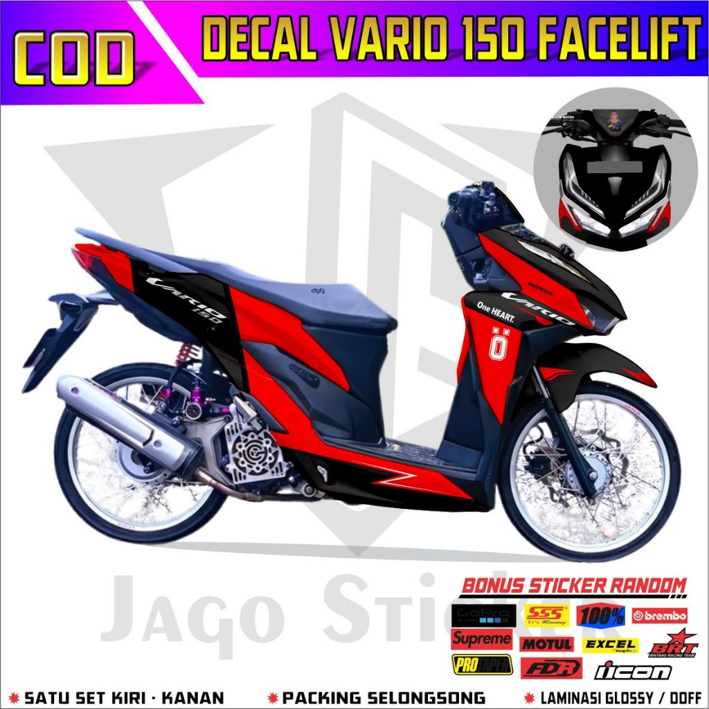 (PROMO COD) TERBARU Decal Sticker Honda Vario New 125 150 Full body - Stiker Skotlet Modifikasi Vari