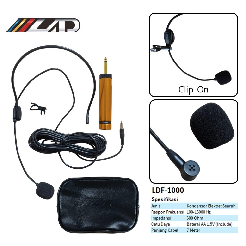 Mic Jepit + Kabel LDF 1000 LAD