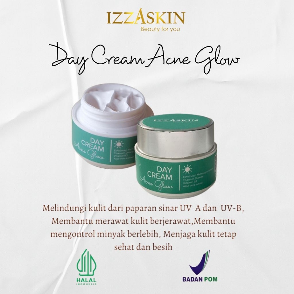 Day cream acne glow izzaskin