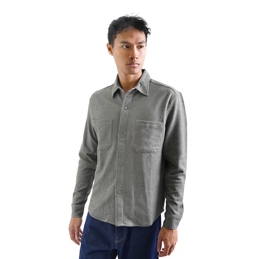 FOLX Double Pockets Snap Button Jacket