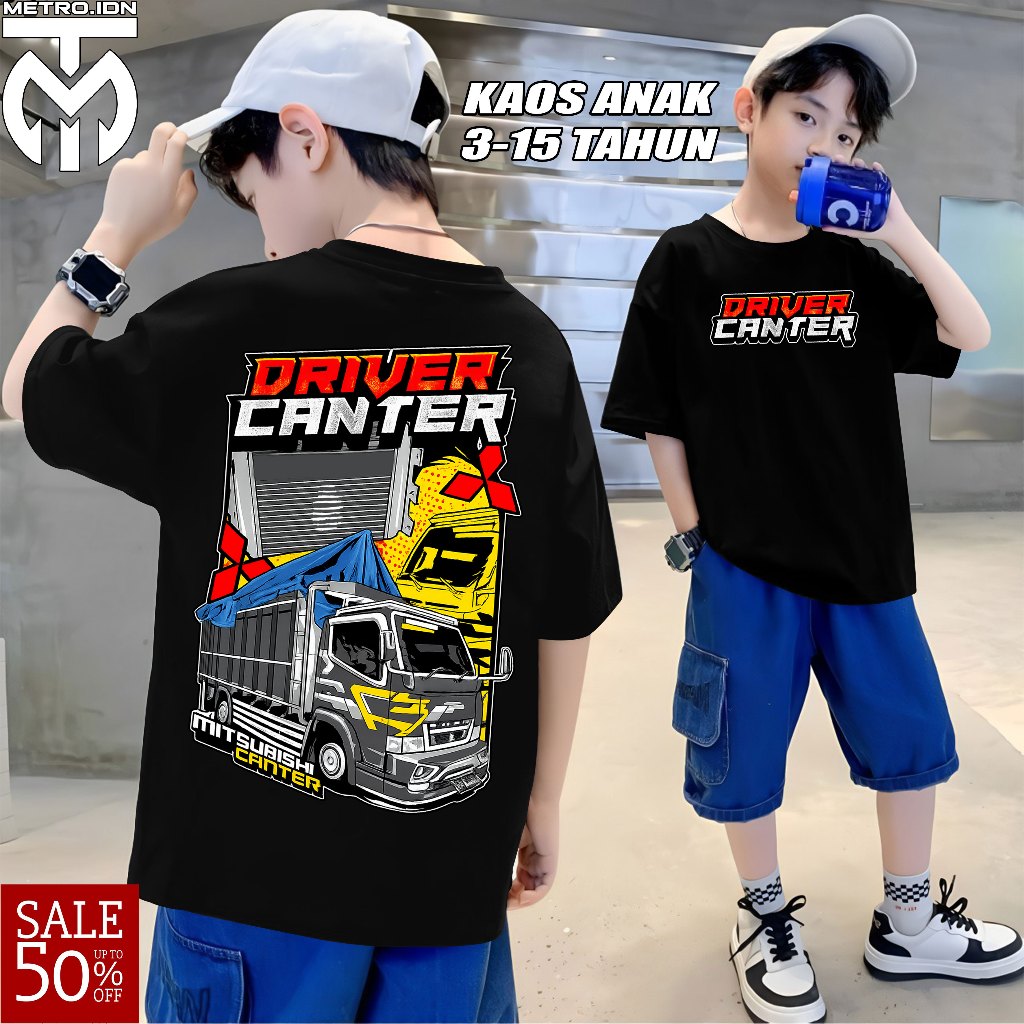T-shirt Kaos ANAK DRIVER CANTER Distro, Driver Canter Kaos Driver Muda