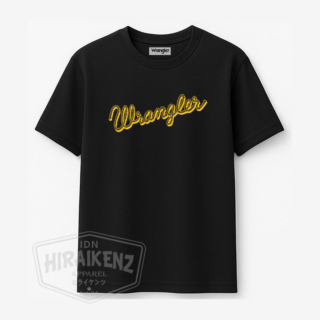 HIRAIKENZ WRANGLER ROPE KUNING T-SHIRT KAOS DISTRO ORIGINAL UNISEX PRIA WANITA KEREN VIRAL 100% Cott