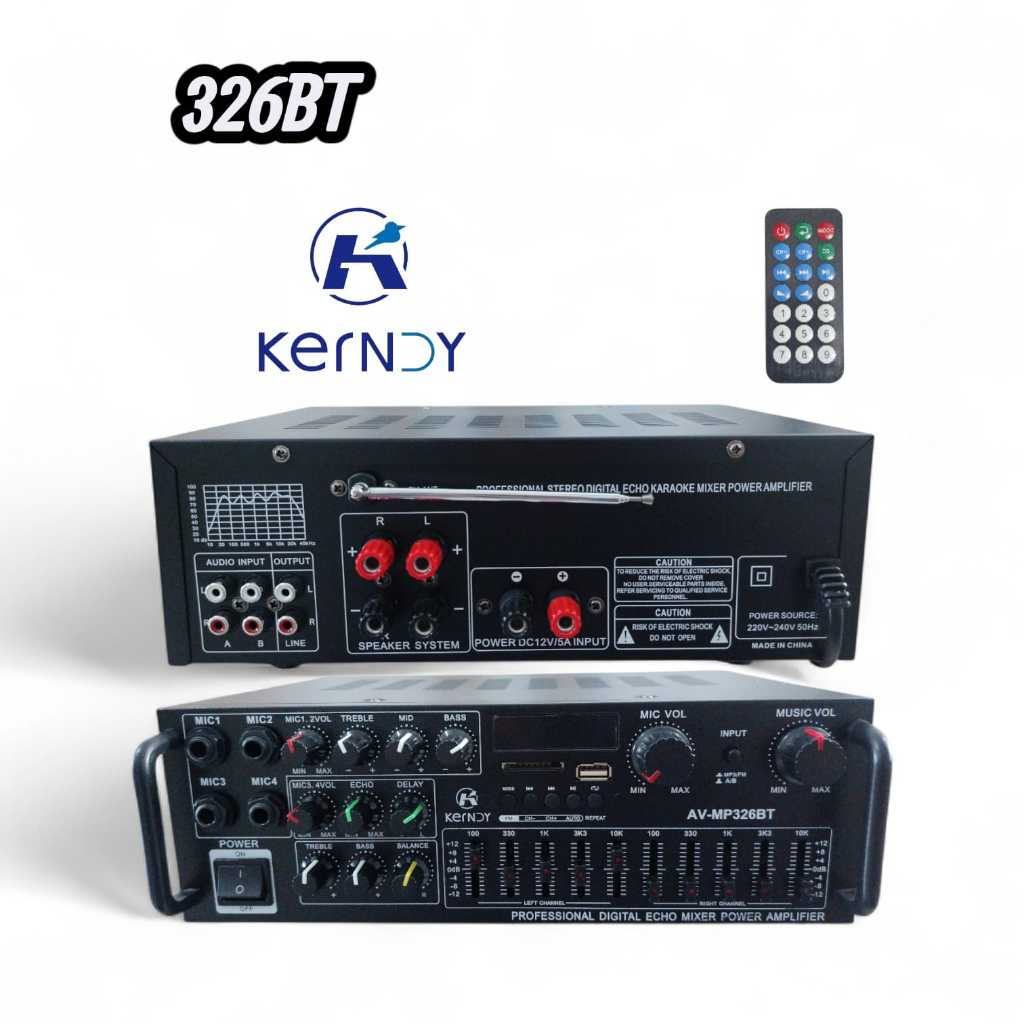 Amplifier Bluetooth EQ Kerndy Av 326bt Audio Amplifier Karaok Home Theater KERNDY AV-326BT