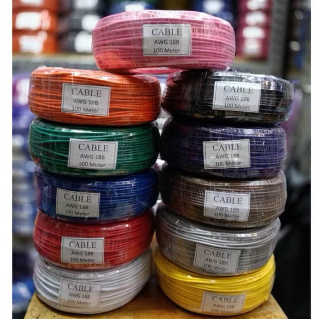 kabel awg 18B 600v 100mtr cable awg 18 B 600v