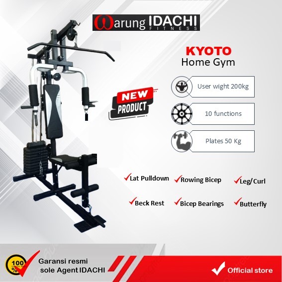 idachi Alat fitness home gym satu sisi berat beban 50kg
