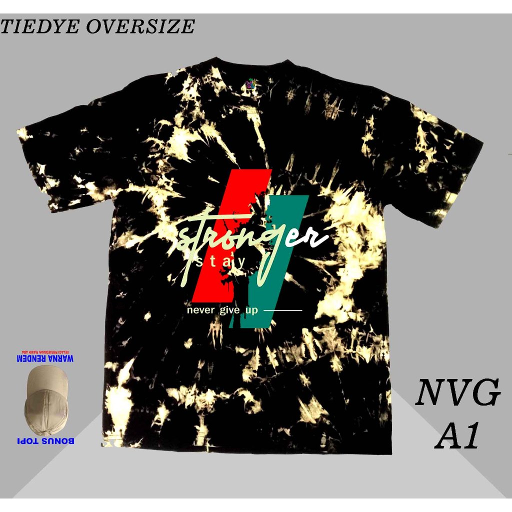 WEAR WOW T SHIRT OBLONG OVERSIZE WASHED TIEDYE COTTON COMBAD24S PREMIUM