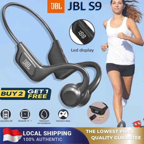 Versi 2026 JBL U9 Bone Conduction Earphone BT5.2 IPX8 Tahan Air 16GB Stereo Abu-Abu Biru Hitam Merah