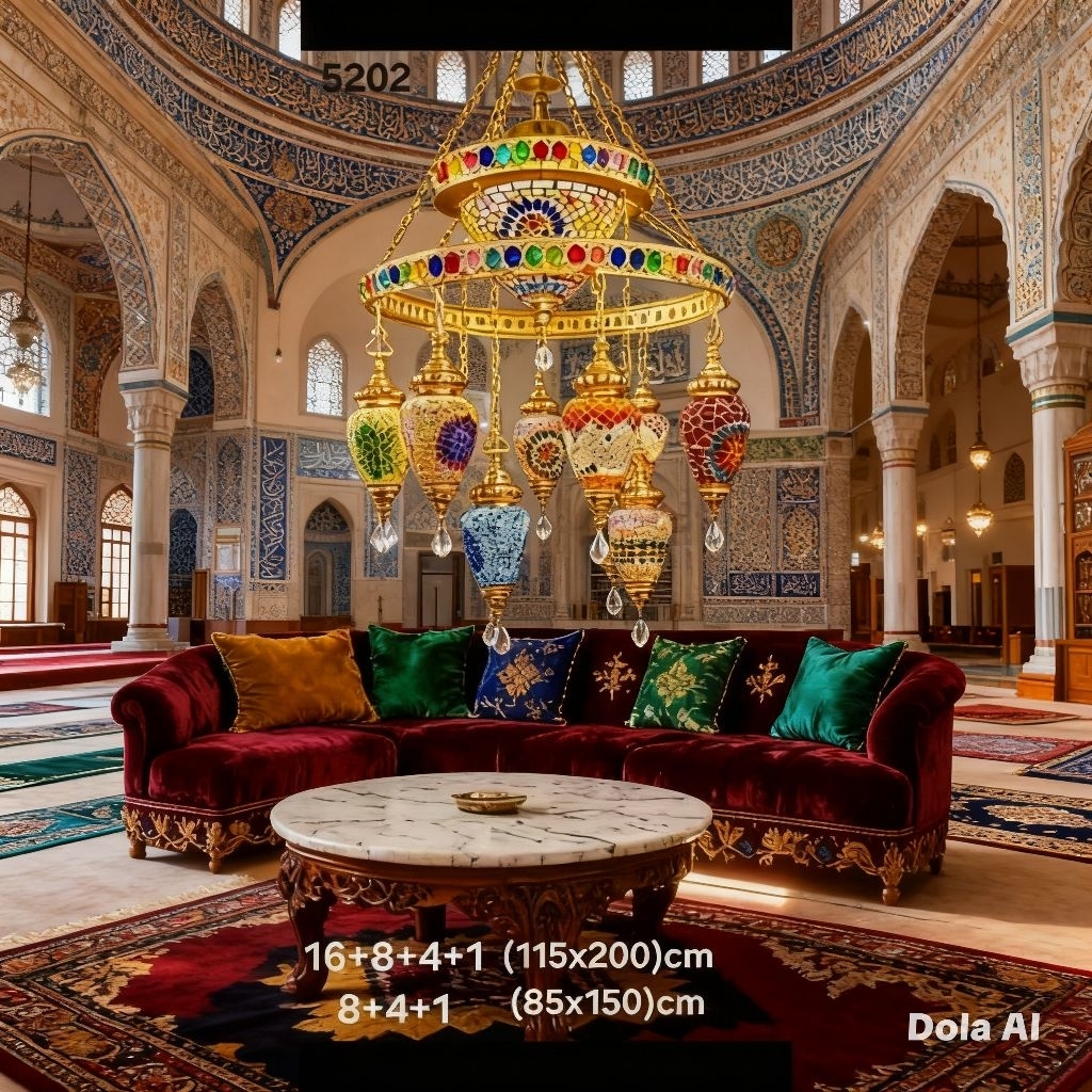 Lampu Gantung Hias Void Klasik Maroko Turki Masjid 29 Lampu Mewah