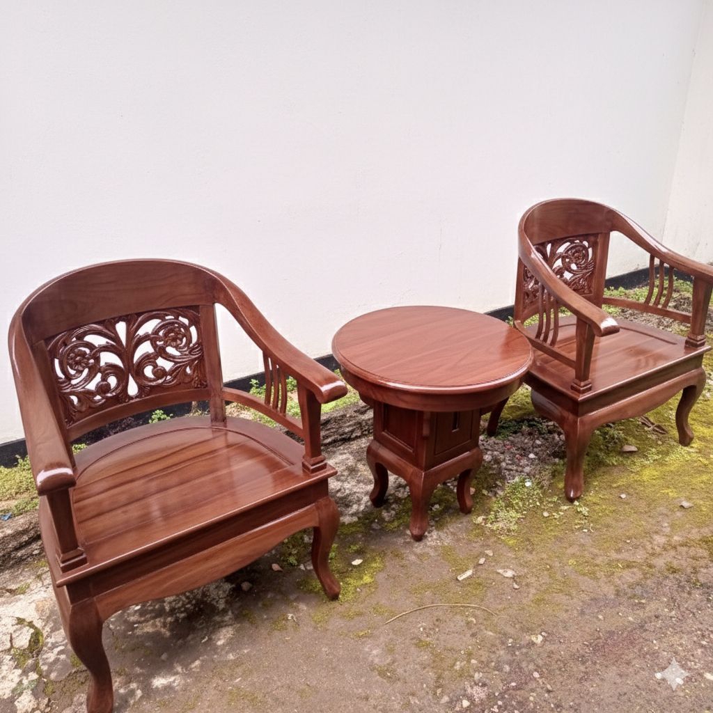 Kursi teras lenong kursi teras kayu jati Jepara kursi teras Betawi lenong