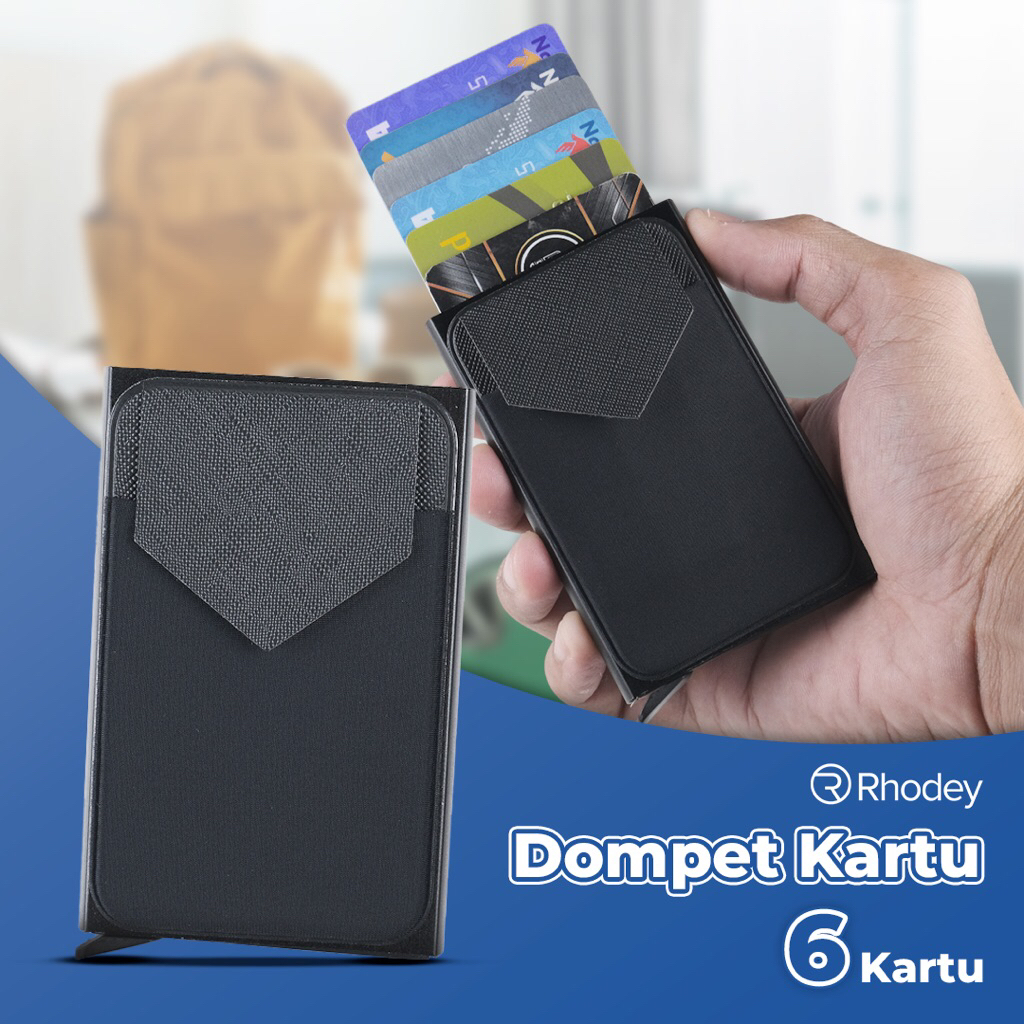 Dompet Kartu Slim Slider Alumunium Anti RFID