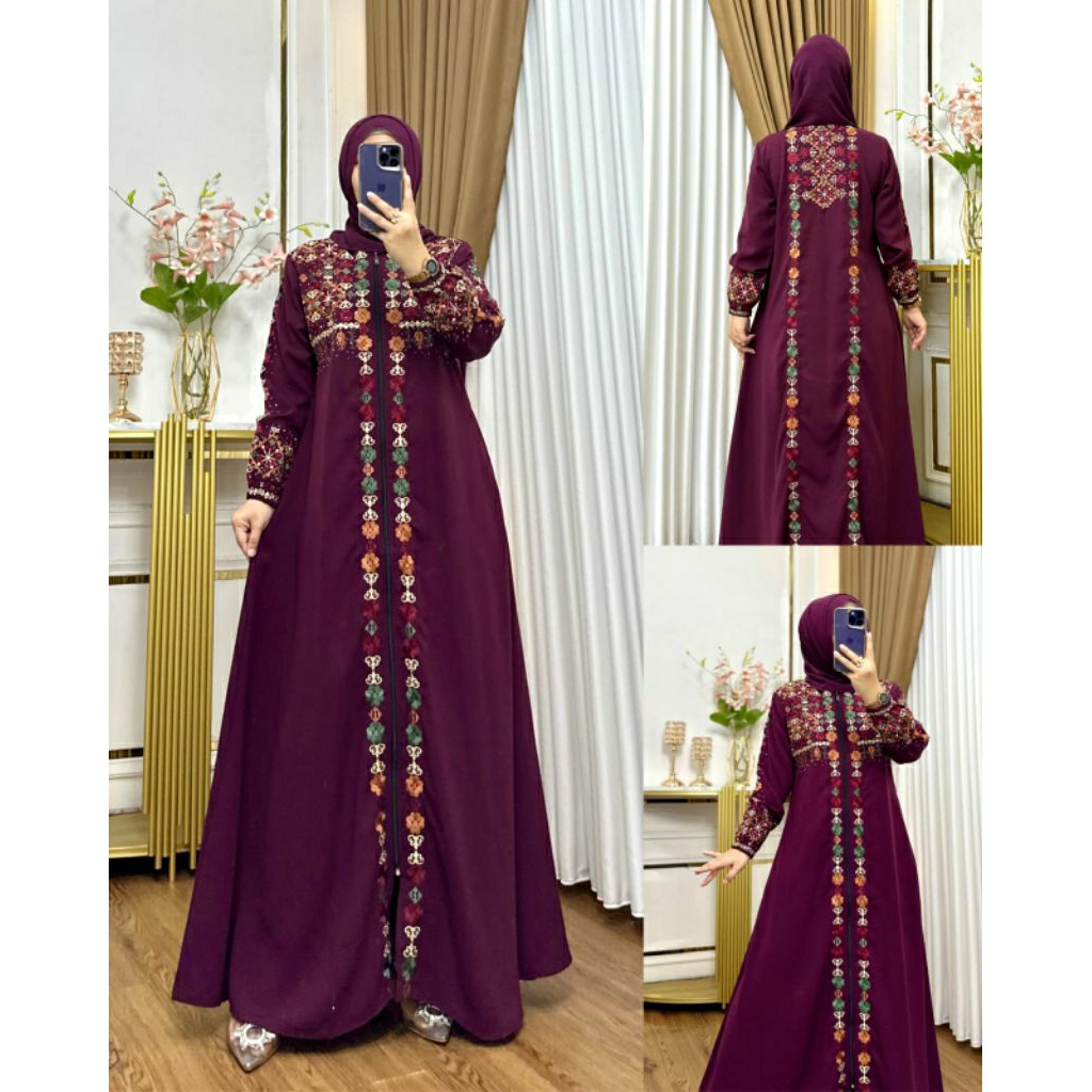 GAMIS BORDIR MODERN TERBARU TERLARIS ABAYA MODERN BY uMmami savana