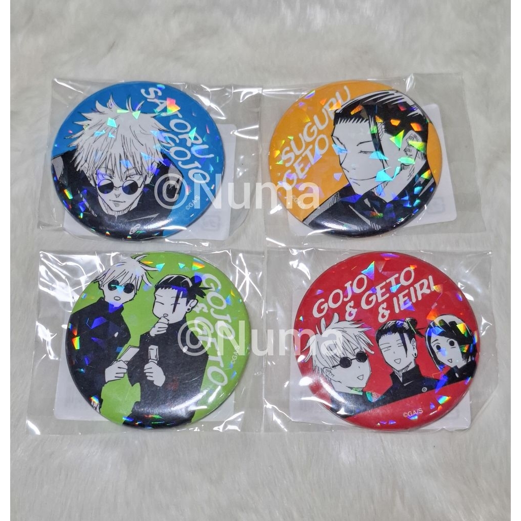 Jujutsu Kaisen Shonen Jump Badge Gojo Geto Shoko
