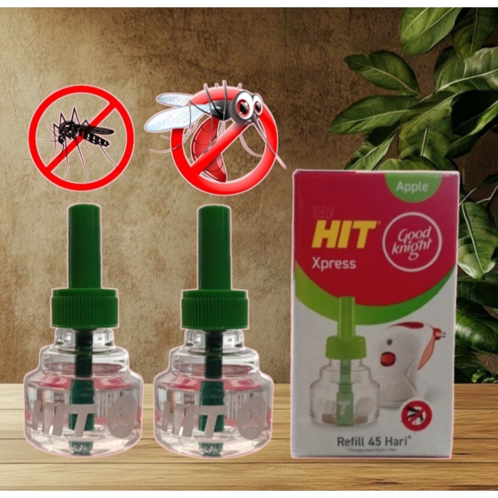 [PROMO] Hit Good knight Xpress Refill 35ml Apple fresh Refill 45/hari Obat nyamuk Elektrik Cair Pemb