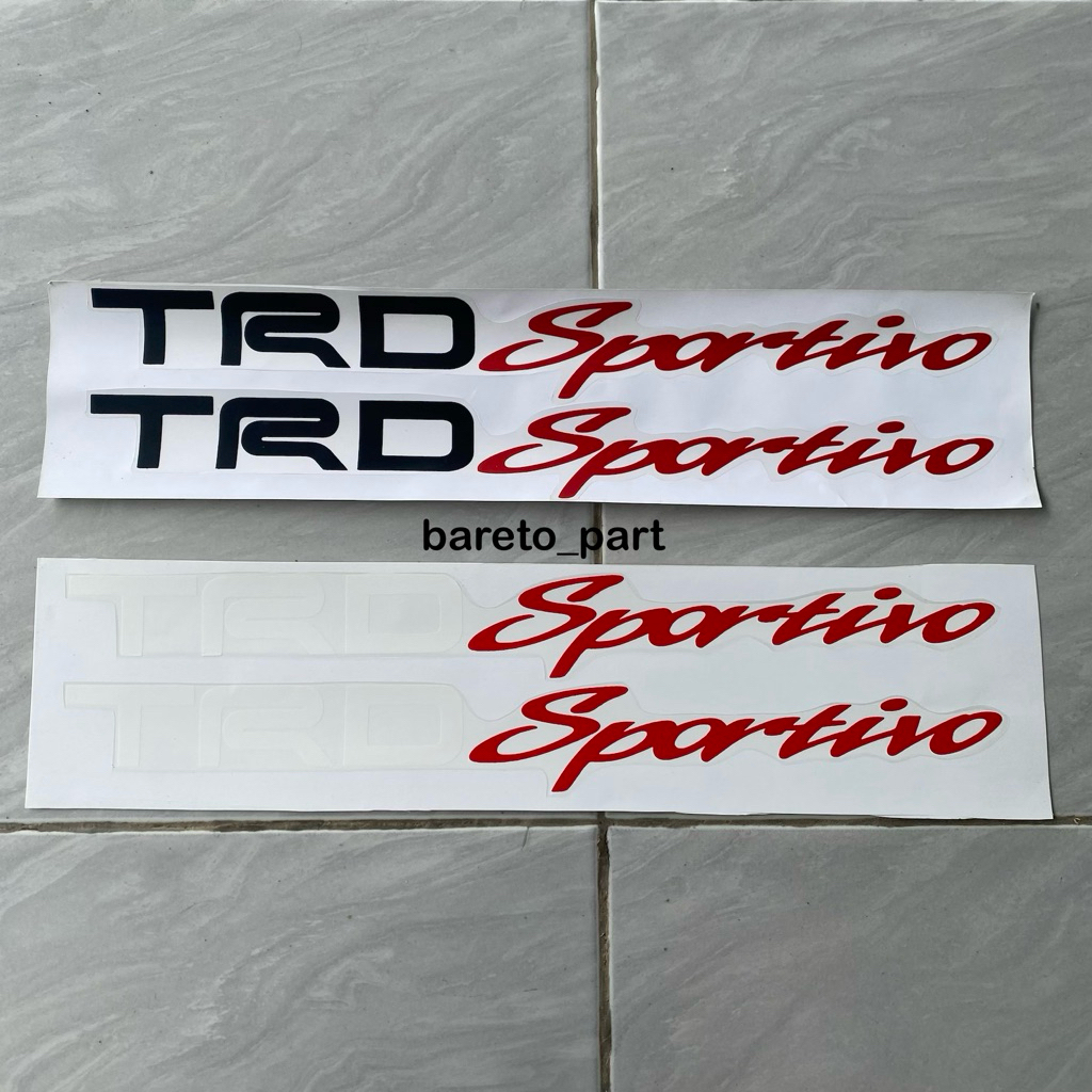 Stiker TRD SPORTIVO / Stiker body pintu tulisan TRD SPORTIVO merah dan hitam universal / Trd spotivo