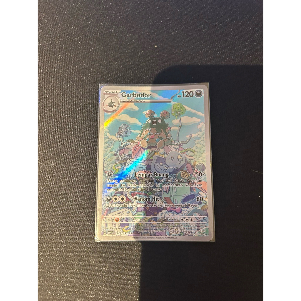 Garbodor AR/ Full art 100% asli TCG kartu pokemon