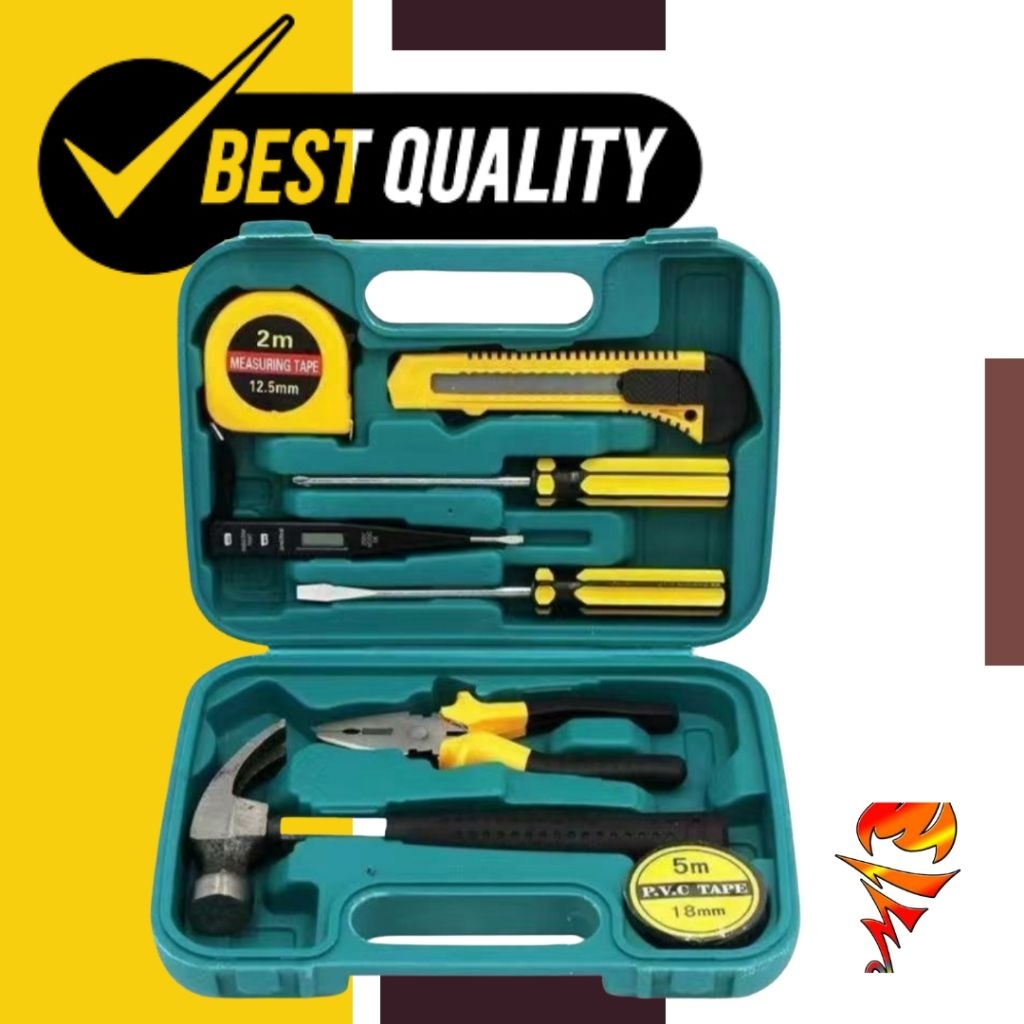 Toolkit Set Tukang - Alat set tukang listrik cctv bangunan-palu tang obeng