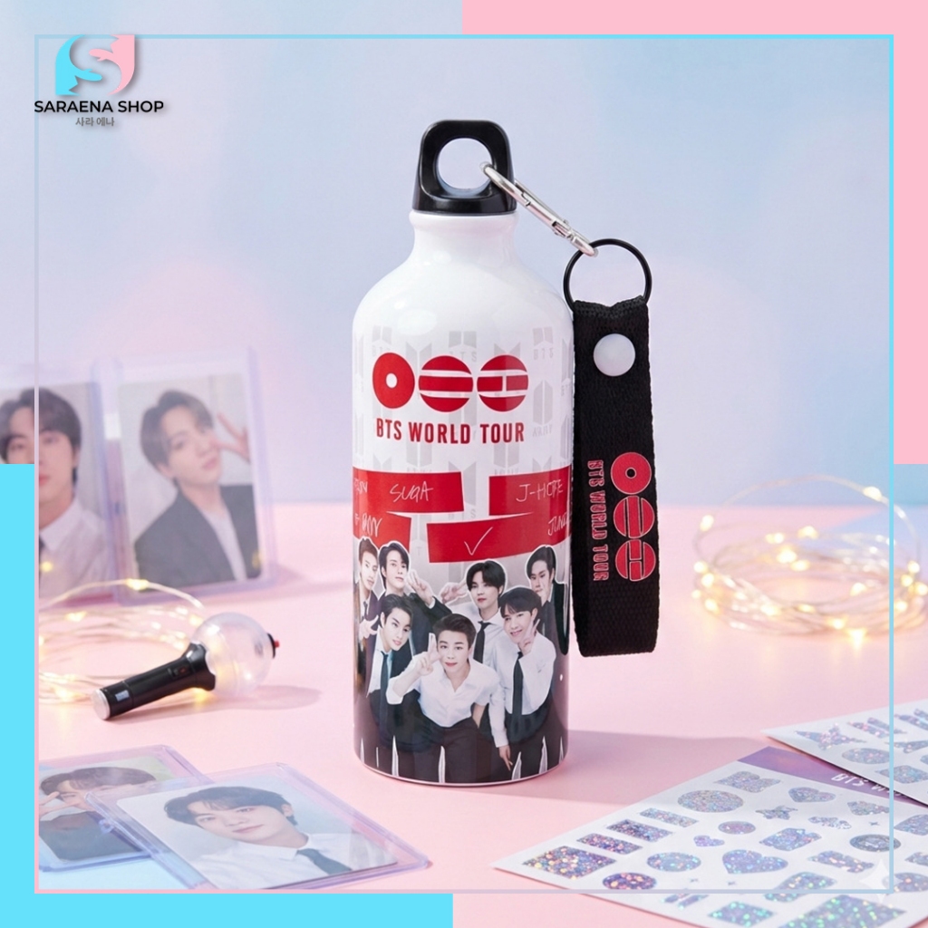 Botol Minum BTS World Tour Edition untuk Dapur - Bottles Water, Kitchenware Gratis PC Member BTS