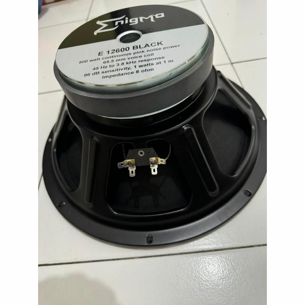 SPEAKER KOMPONEN 12INCH ENIGMA E 12600 BLACK