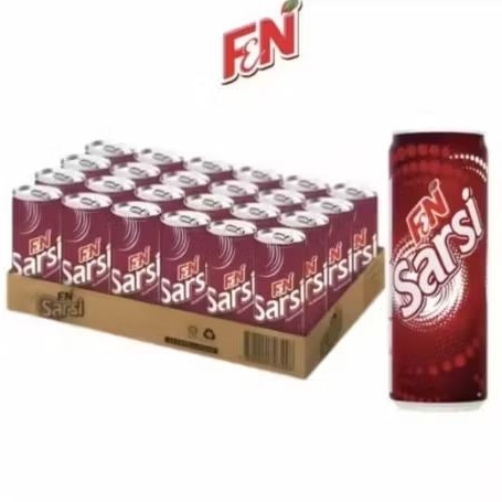 F&N Sarsi Per Dus ( 24 pcs x 330ml ) Minuman Kaleng Rasa Sarsaparilla