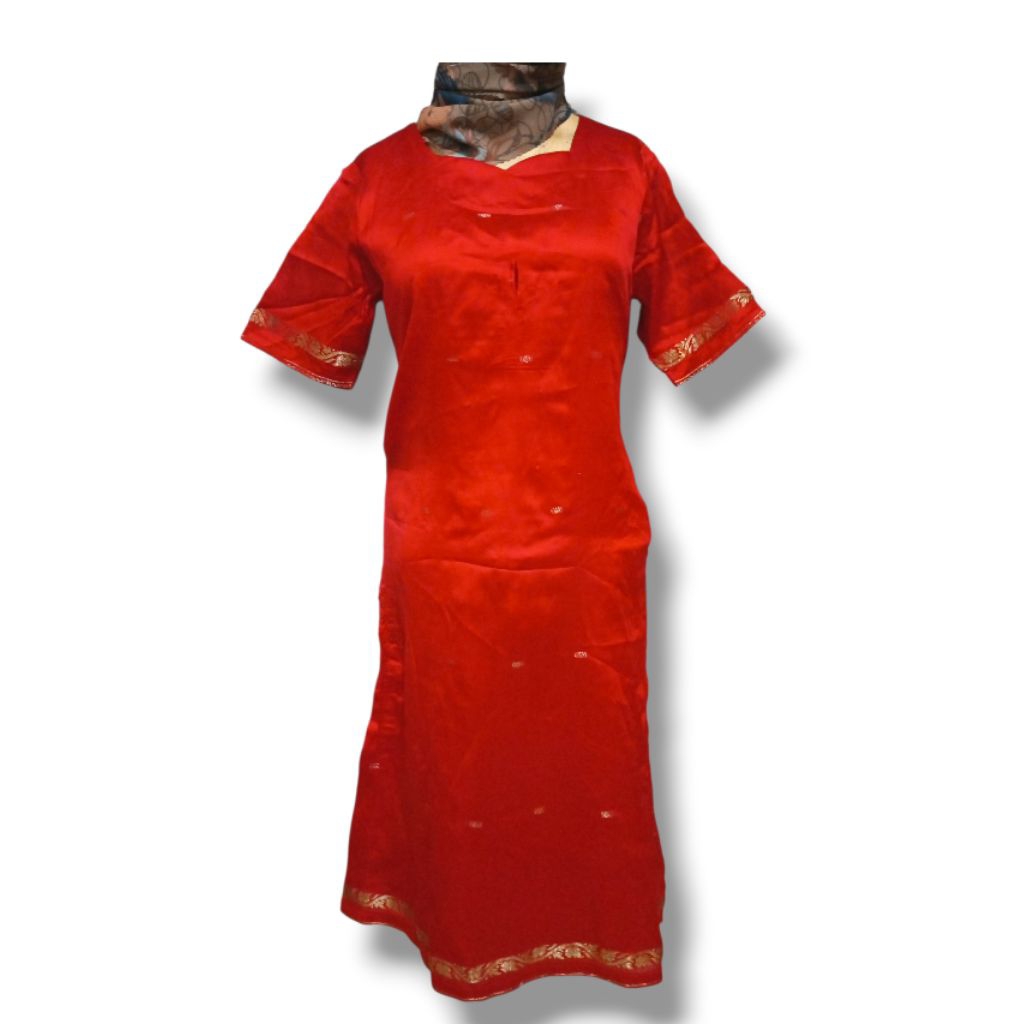 BAJU WANITA DRESS INDIA LENGAN PENDEK CANTIK