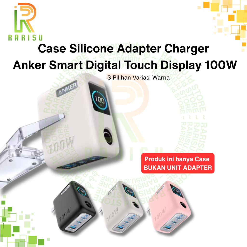 Case Silikon Adapter Charger Anker 100w GaN Charger B121B Silicone Casing