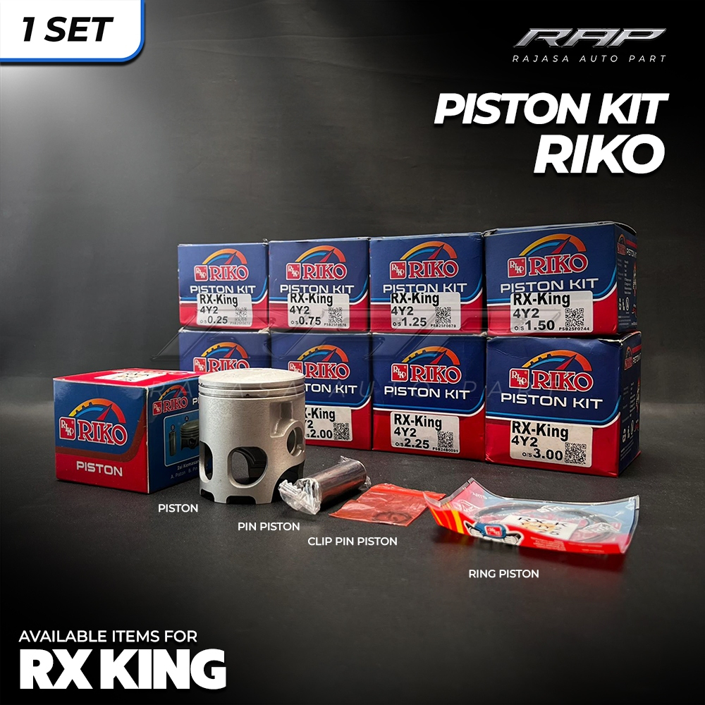 RIKO PISTON KIT RX KING 4Y2 OS RIKO SEHER RXK OVERSIZE STD 25 50 75 125 150 175 200 225 250 300 RIKO