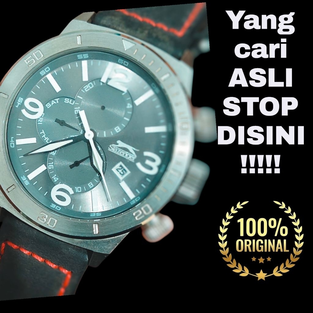 SLAZENGER ORIGINAL JAM TANGAN PRIA COWOK BEKAS SECOND SEKEN QUARTZ MULUS KEREN ANTI AIR 100% ORIGINA