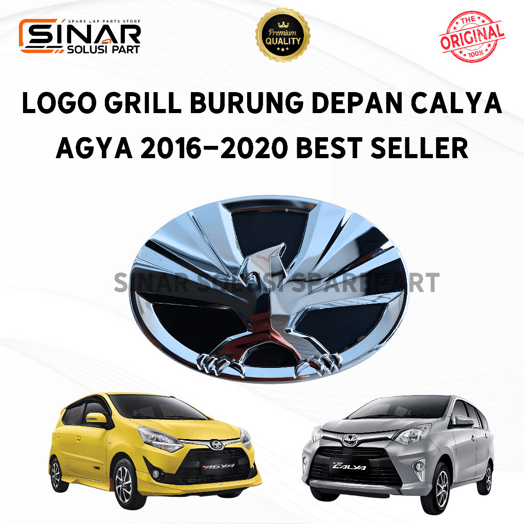 Logo Grill Depan Burung Toyota Calya Agya 2016–2020 Original