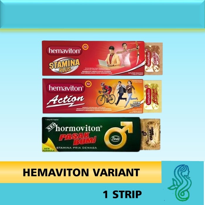 1 STRIP HEMAVITON SERIES STAMINA PLUS MULTIVITAMIN KAPSUL SUPLEMEN KESEHATAN HEMAVITON  ACTION IMUNU